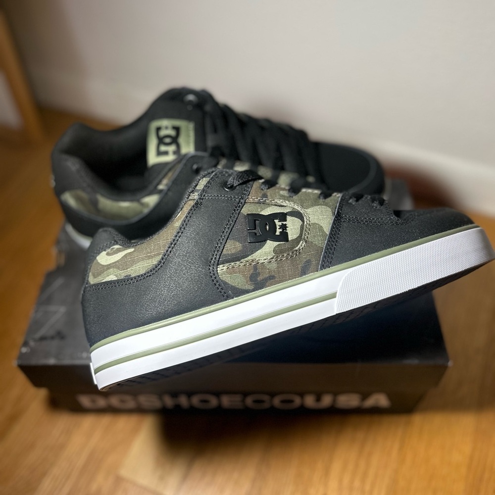 DC Black and Camo Men's Sneakers